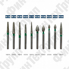 Алмазные боры TR-13C TR-62C, TC-11C, FO-25C FO54c нумерация идентична борам MANI